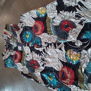 🌞  Papillon floral print tunic top blouse